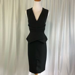 Low Neckline Peplum Dress